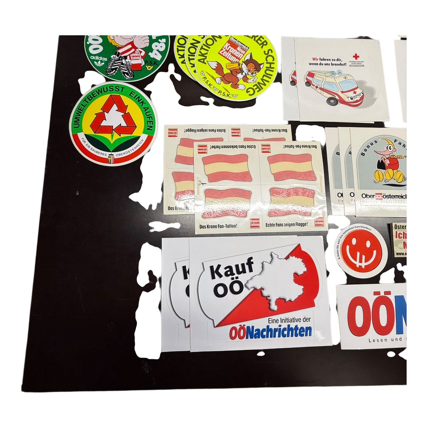 Sticker Österreich Konvolut Aufkleber ab ca 1980 ORF Radio ca 50 Stück
